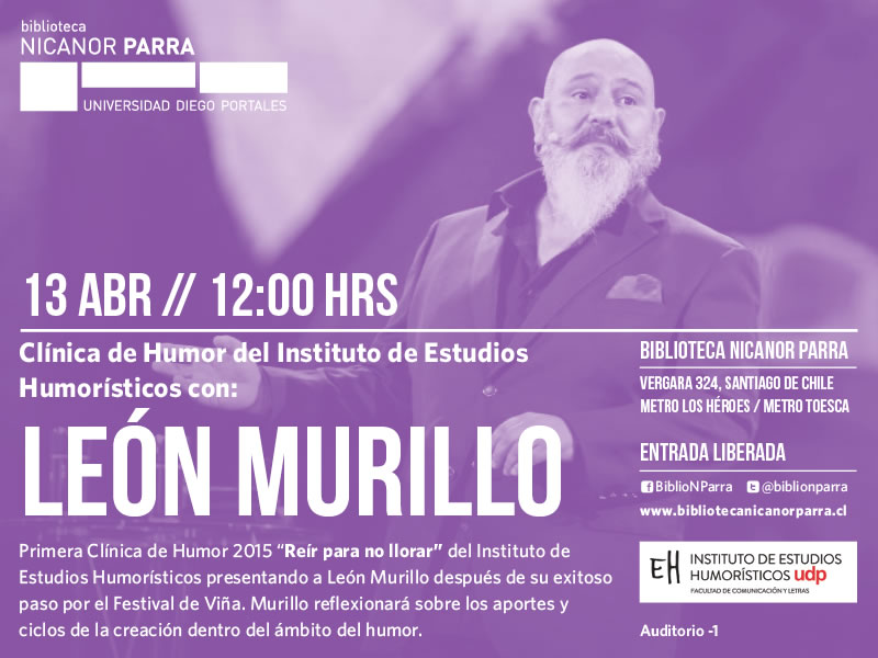 León Murillo se presenta en el Instituto de Estudios Humorísticos UDP