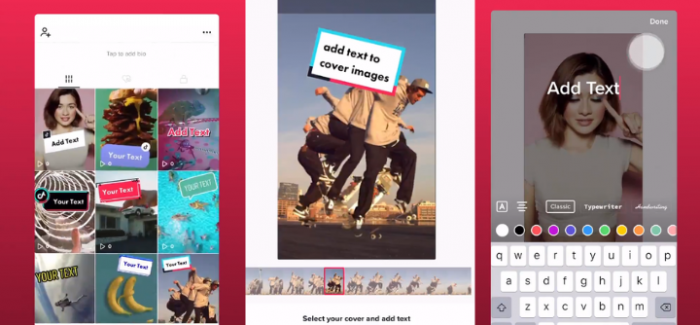 TikTok lanza la opción de poner texto en las portadas de tus videos